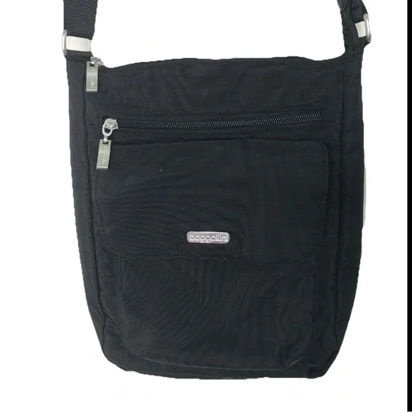 Baggallini | Bags | Baggallini Crossbody Town Bag Purse Black Nylon  Minimalist Commuter Travel Zip | Poshmark
